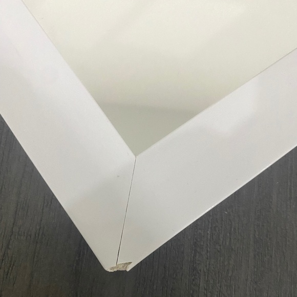 3 Piece White Framed Mirrors - Picture 2 of 2